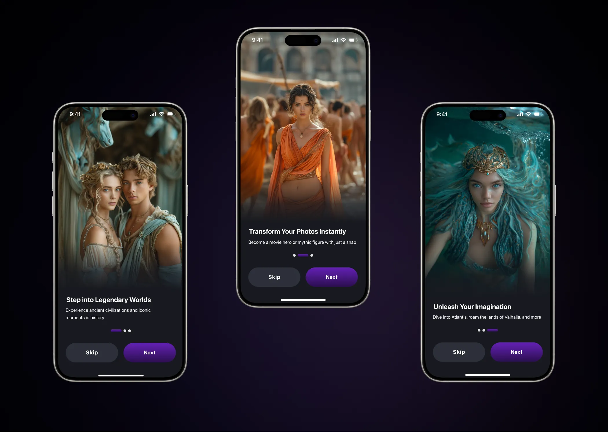 Photo changer AI app, EpicScence AI