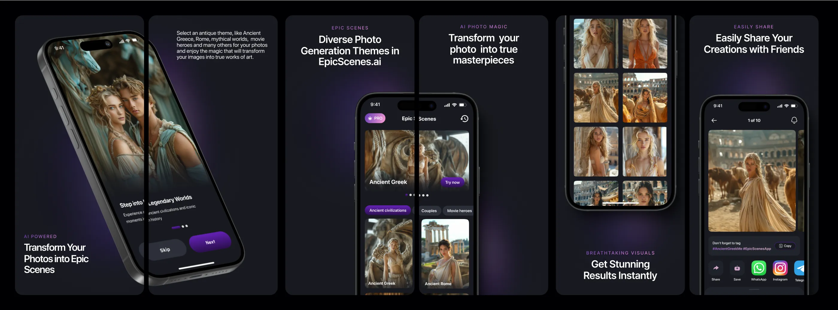 Photo changer AI app, EpicScence AI