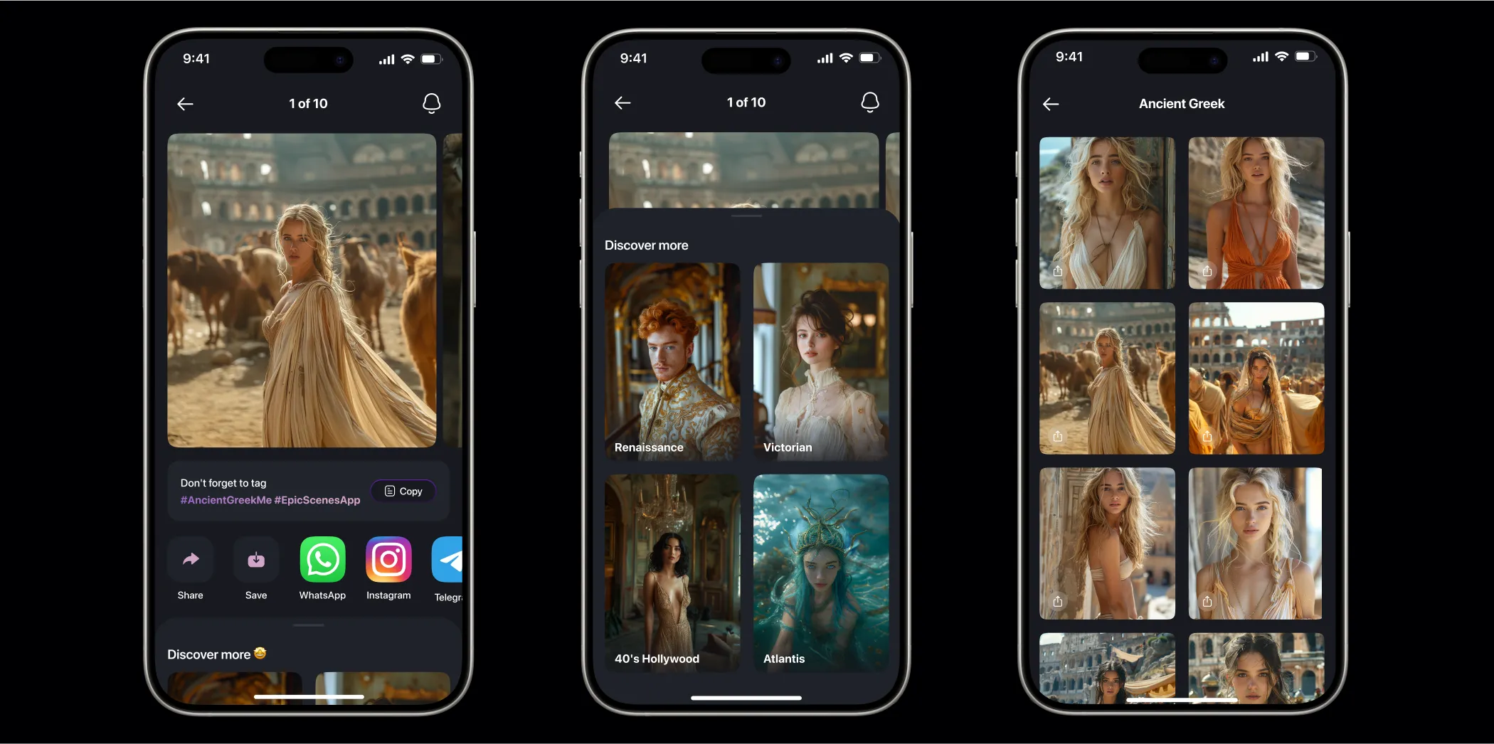 Photo changer AI app, EpicScence AI