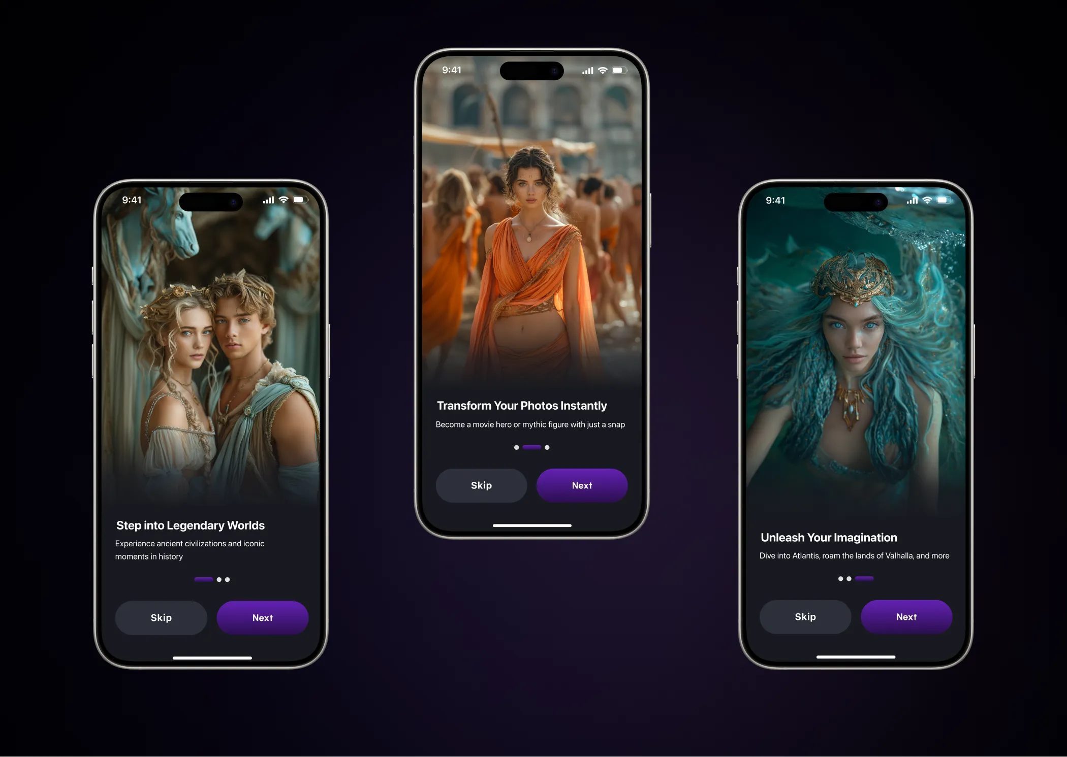 Photo changer AI app, EpicScence AI
