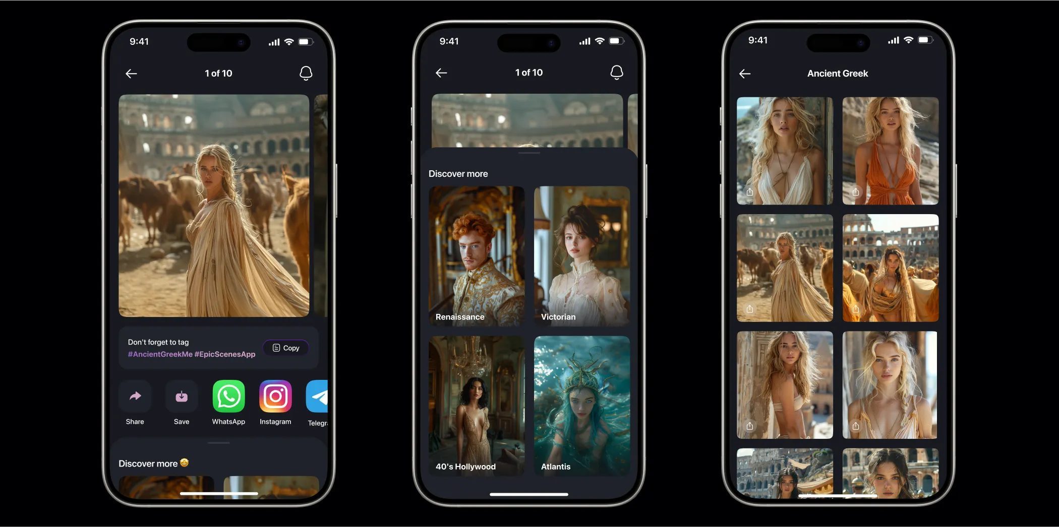 Photo changer AI app, EpicScence AI